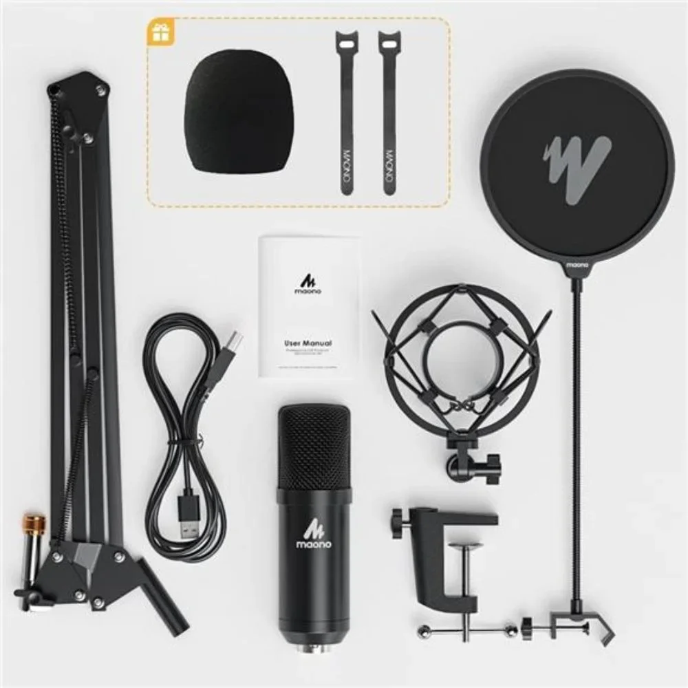 USB Microphone,192KHZ/24Bit Plug & Play PC Computer Podcast Condenser Cardioid